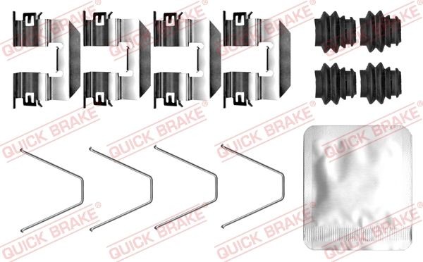 QUICK BRAKE 109-0100 Lisakomplekt, ketaspiduriklotsid PICANTO 1.2 MPI 84 HP Bensiin
