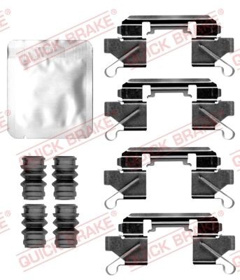 QUICK BRAKE 109-0111 Monteringssæt til bremseklodser NAVARA 2.3 dCi 190 HK Diesel