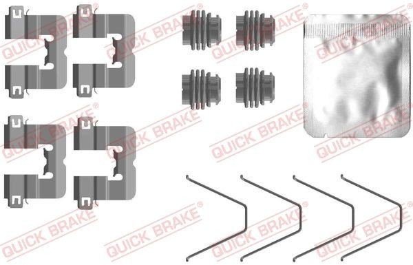 QUICK BRAKE 109-0114 Monteringssæt til bremseklodser i30 1.4 MPI 100 HK Benzin