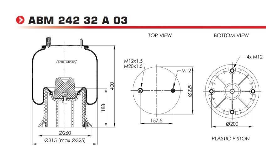 NEOTEC Burduf, suspensie pneumatică număr articol: ABM24232A03 ieftin