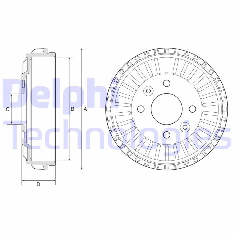 DELPHI Tamburo freno Numero articolo: BF594 poco costoso