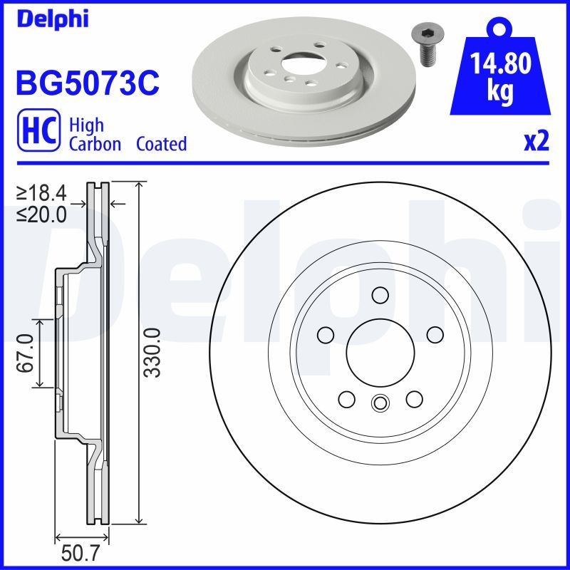 DELPHI Δισκόπλακα αριθμός Άρθρου: BG5073C φθηνότερα