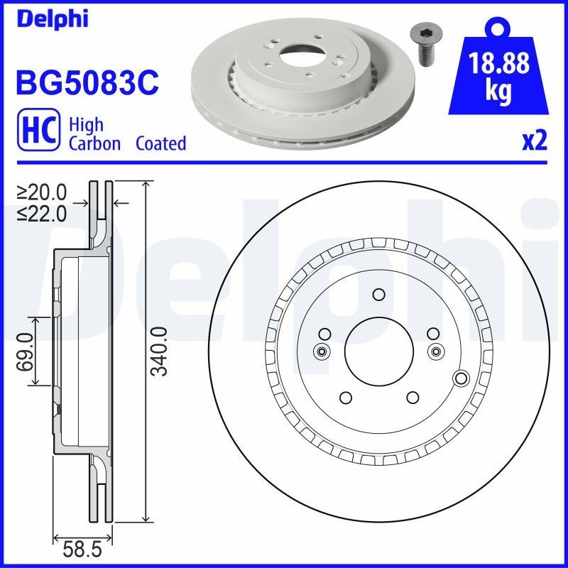 DELPHI Piduriketas Artikli number: BG5083C soodsalt