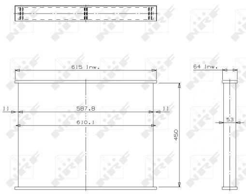 NRF 13553 Core, radiator PAJERO / SHOGUN 2.5 TDiC 99 PS Diesel 2000