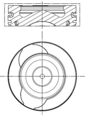 MAHLE ORIGINAL Kolv Artikelnummer: 021 PI 00128 001 billigt