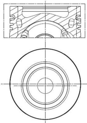MAHLE ORIGINAL Piston Article number: 028 PI 00141 000 cheaply