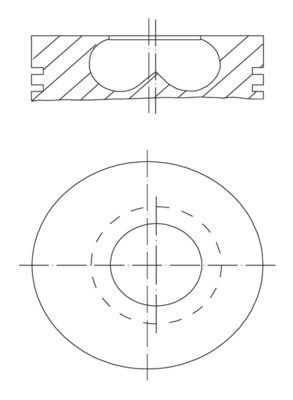 MAHLE ORIGINAL Piston Article number: 081 PI 00123 001 cheaply
