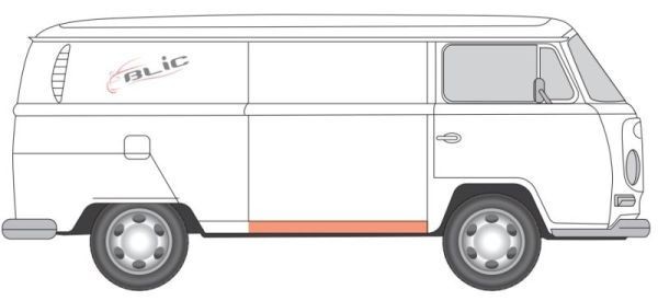 BLIC 6505-06-9555170K Dørbeklædning TRANSPORTER 1.6 50 HK Benzin 1979