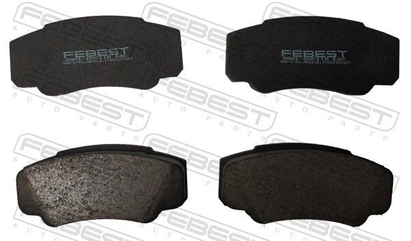 FEBEST Brake pad set Article number: 2801-DUCIIR cheaply
