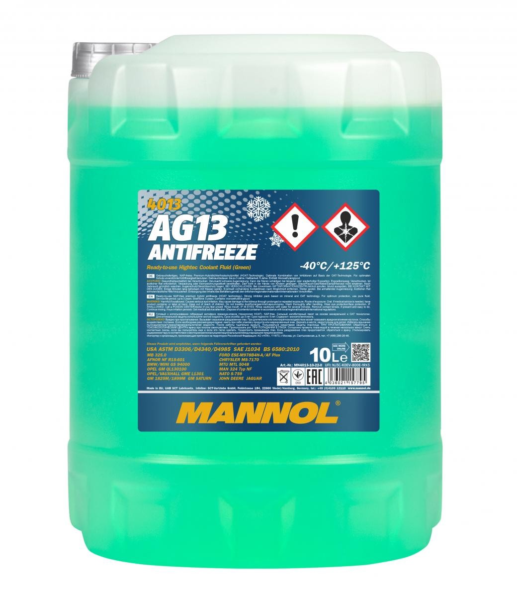 MANNOL MN4013-10 Антифриз CLIO 1.8 (B/C57C, C579, B/C57U) 90 K.C. бензин 1998