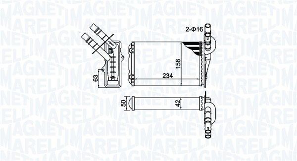 MAGNETI MARELLI Soojusvaheti, salongiküte Artikli number: 350218404000 soodsalt