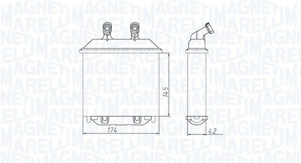 MAGNETI MARELLI Heater matrix Article number: 350218415000 cheaply