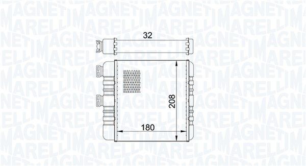 MAGNETI MARELLI Heater matrix Article number: 350218418000 cheaply
