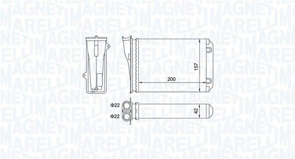 MAGNETI MARELLI Soojusvaheti, salongiküte Artikli number: 350218463000 soodsalt
