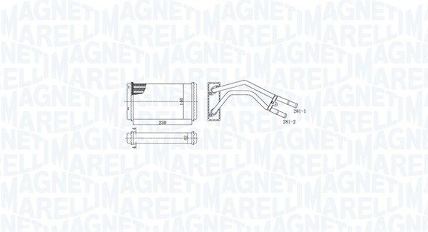 MAGNETI MARELLI Heater matrix Article number: 350218477000 cheaply