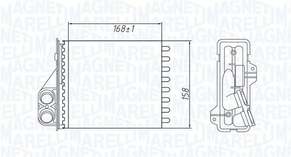 MAGNETI MARELLI Heater matrix Article number: 350218479000 cheaply