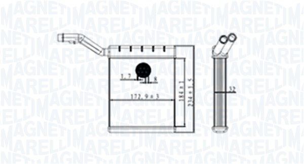MAGNETI MARELLI Heater matrix Article number: 350218480000 cheaply