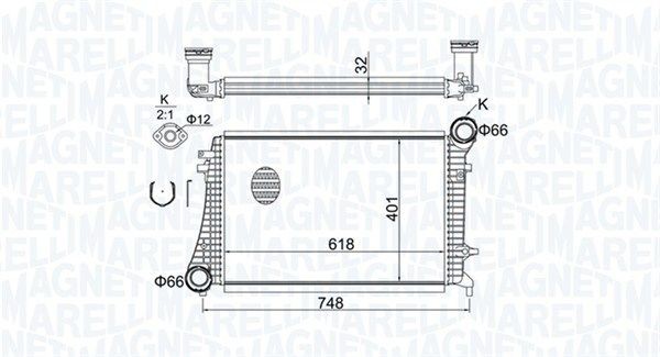 MAGNETI MARELLI Intercooler Article number: 351319204240 cheaply
