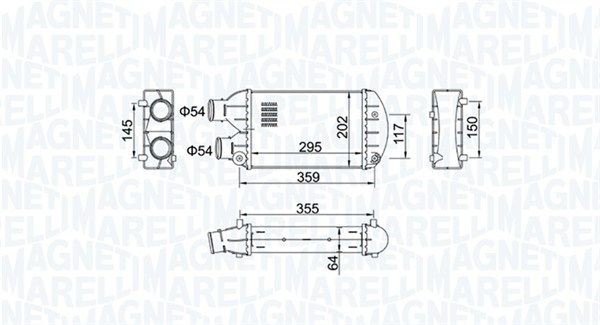 MAGNETI MARELLI Intercooler Article number: 351319204510 cheaply