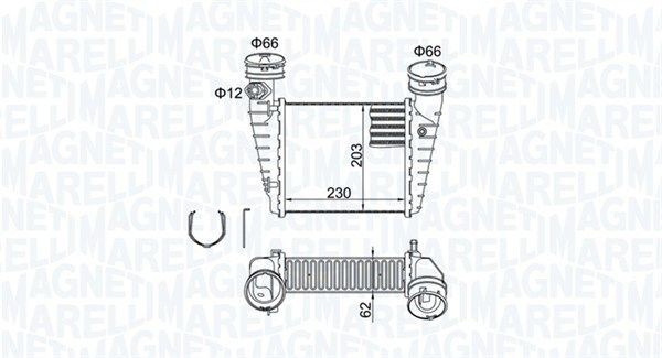 MAGNETI MARELLI Intercooler Article number: 351319205190 cheaply