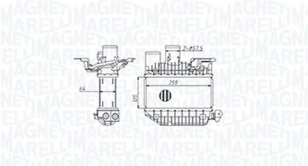 MAGNETI MARELLI Intercooler Article number: 351319205310 cheaply