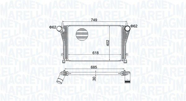 MAGNETI MARELLI Intercooler Article number: 351319205370 cheaply