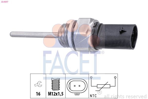FACET Sensor, exhaust gas temperature Article number: 22.0257 cheaply