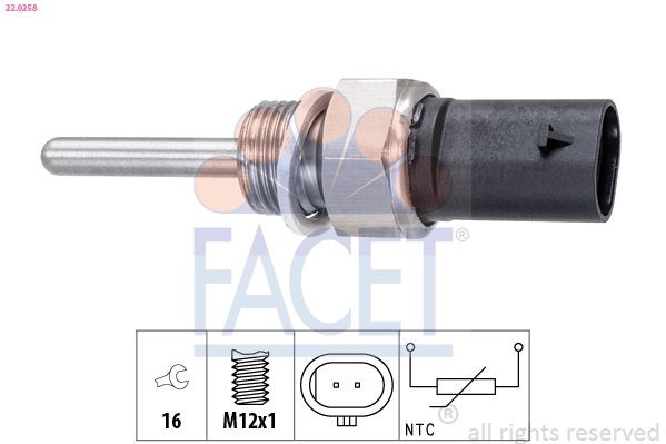 FACET Sensor, exhaust gas temperature Article number: 22.0258 cheaply