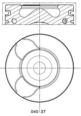 MAHLE ORIGINAL Piston Article number: 040 37 02 cheaply