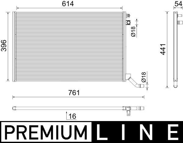MAHLE ORIGINAL Engine radiator Article number: CR 2445 000P cheaply