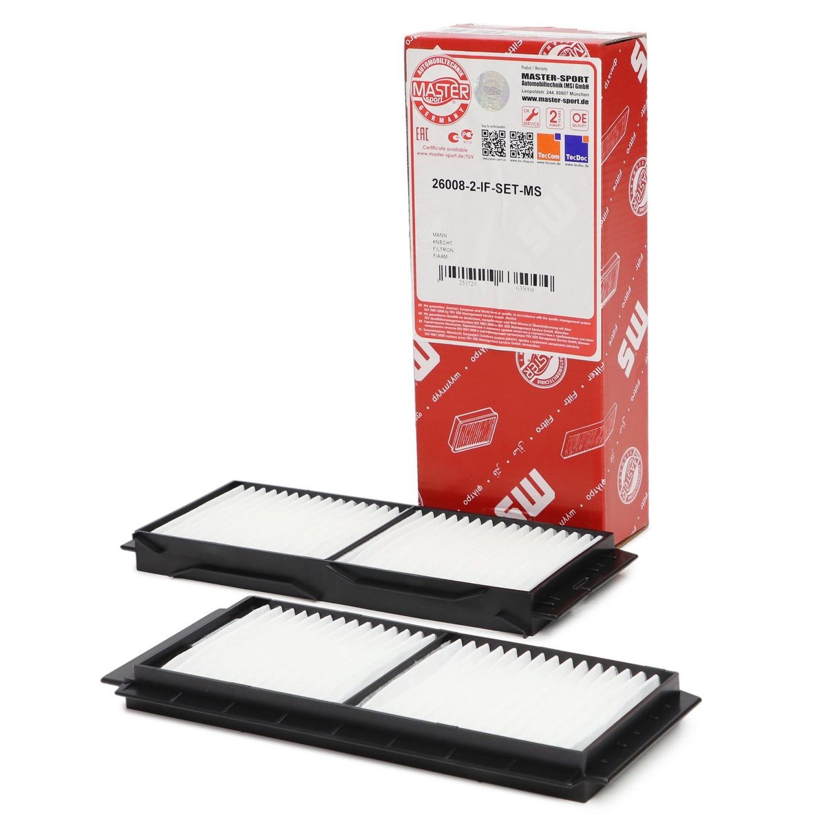 MASTER-SPORT Pollenfilter Varenummer: 26008-2-IF-SET-MS billige