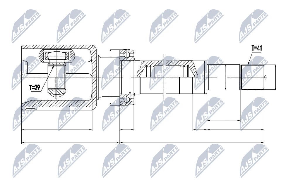 NTY Joint kit, drive shaft Article number: NPW-FR-078 cheaply
