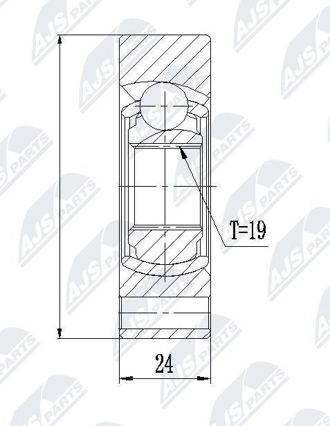 NTY Joint kit, drive shaft Article number: NPW-HD-013 cheaply