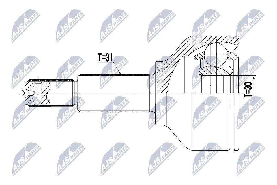 NTY Joint kit, drive shaft Article number: NPZ-FR-053 cheaply