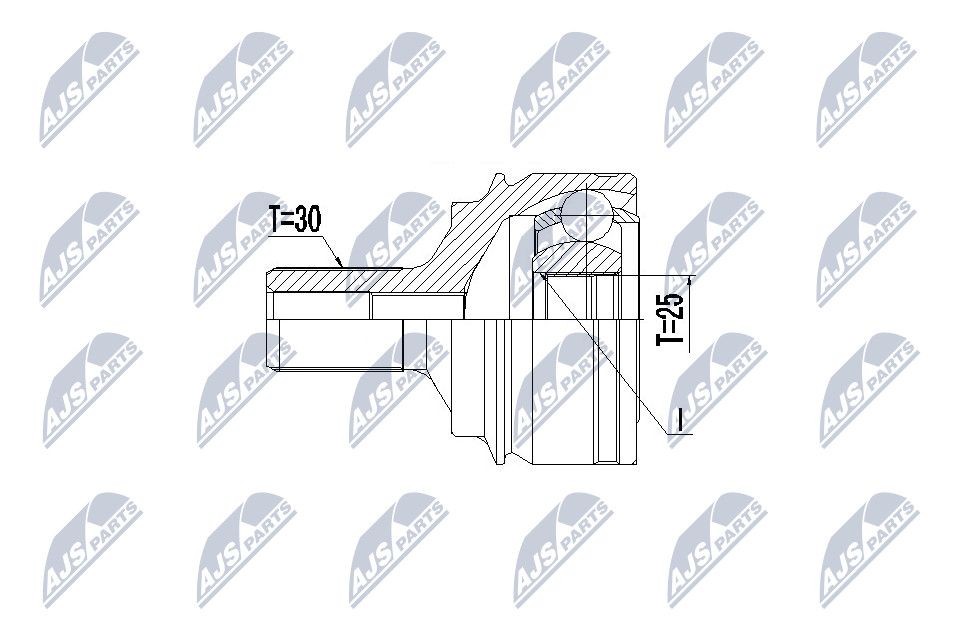 NTY Joint kit, drive shaft Article number: NPZ-ME-026 cheaply