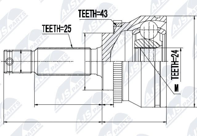NTY Joint kit, drive shaft Article number: NPZ-MS-023 cheaply