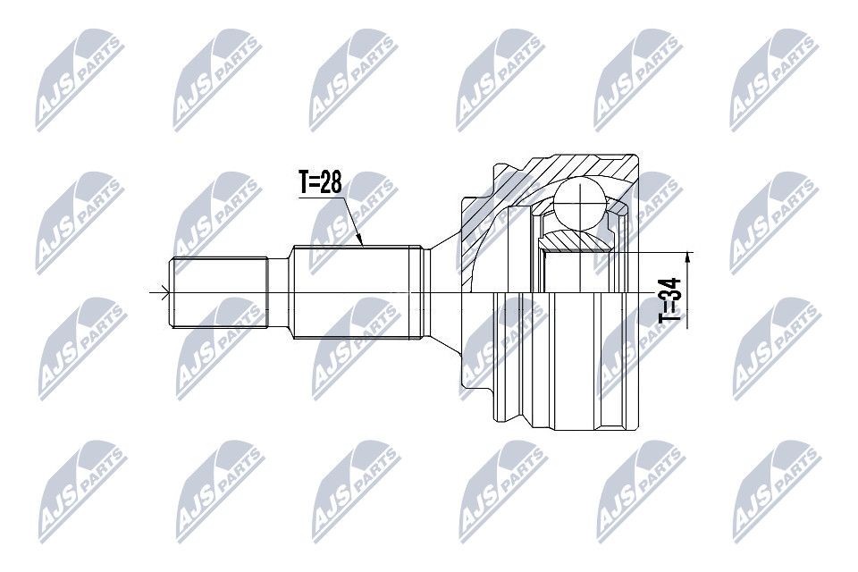 NTY Joint kit, drive shaft Article number: NPZ-PE-031 cheaply