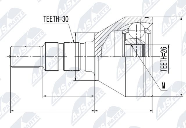 NTY Joint kit, drive shaft Article number: NPZ-PL-028 cheaply
