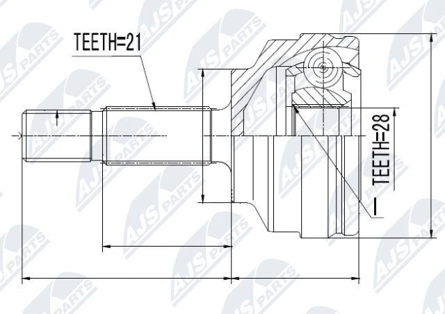 NTY Joint kit, drive shaft Article number: NPZ-RE-022 cheaply