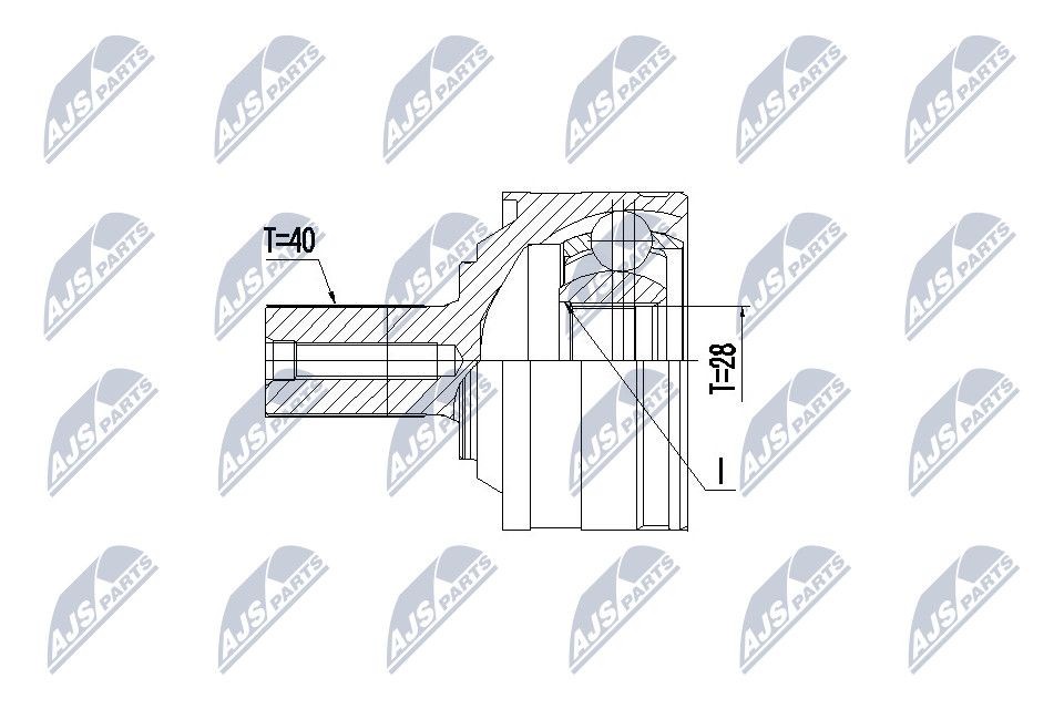 NTY Joint kit, drive shaft Article number: NPZ-VV-025 cheaply
