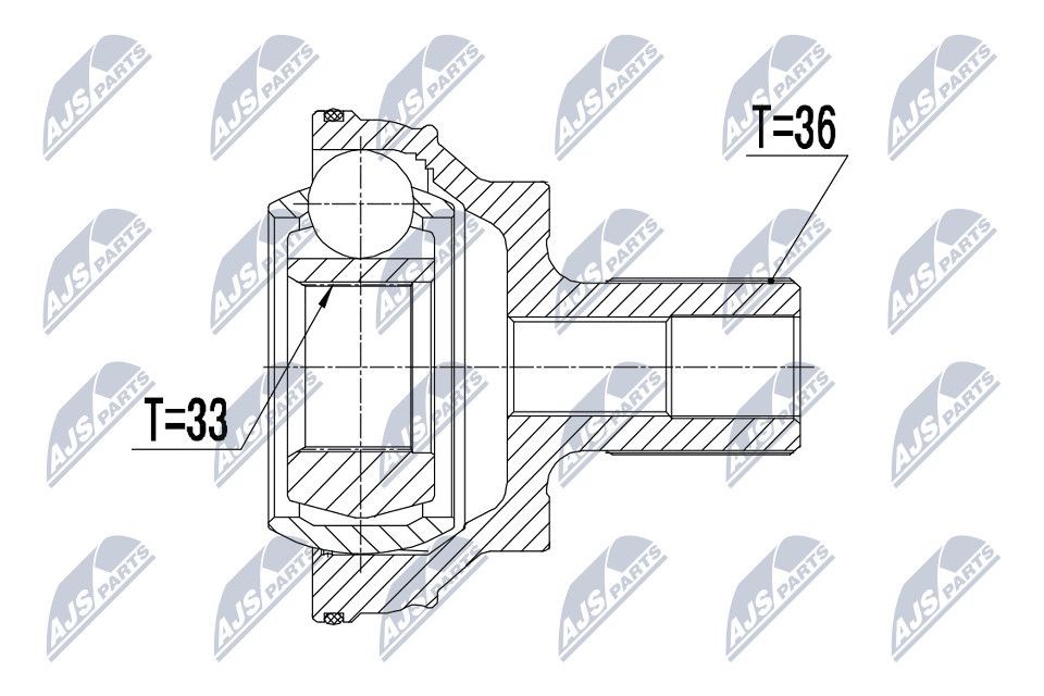 NTY Joint kit, drive shaft Article number: NPZ-VW-043 cheaply