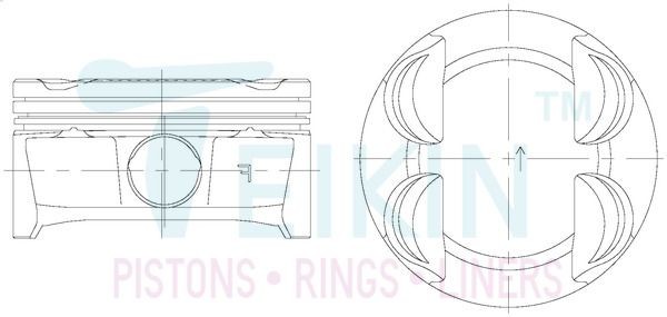 TEIKIN Piston Set Article number: 31134.050 cheaply