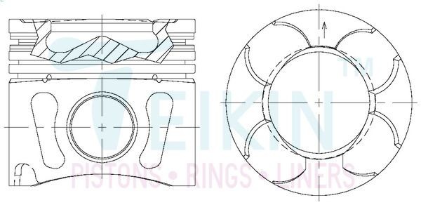 TEIKIN Piston Set Article number: 34129A.STD cheaply