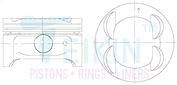 TEIKIN Piston Set Article number: 35196.STD cheaply