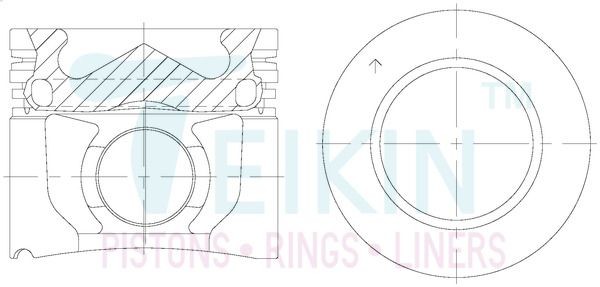 TEIKIN Piston Set Article number: 38661AG.050 cheaply