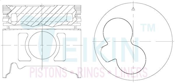 TEIKIN Piston Set Article number: 39660AG.STD cheaply