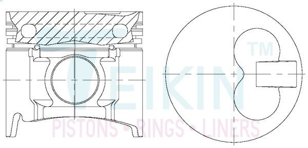 TEIKIN Piston Set Article number: 42215AG.STD cheaply