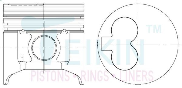 TEIKIN Piston Set Article number: 42611AG.STD cheaply