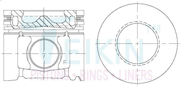 TEIKIN Piston Set Article number: 42675AG.STD cheaply