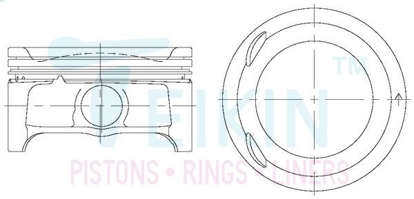 TEIKIN Piston Set Article number: 42680.050 cheaply